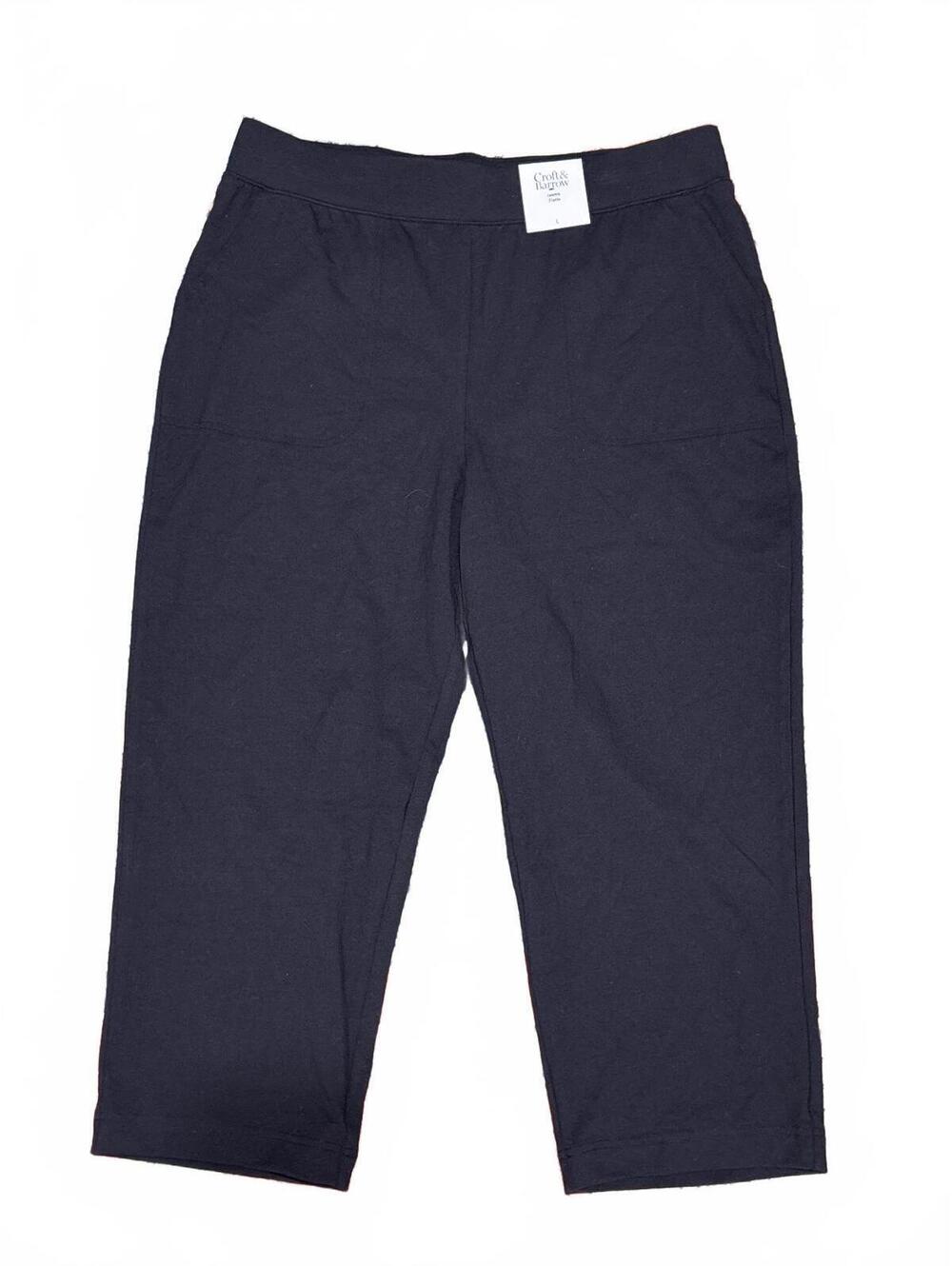 Croft & Barrow Women's Black Cropped Pants Size L